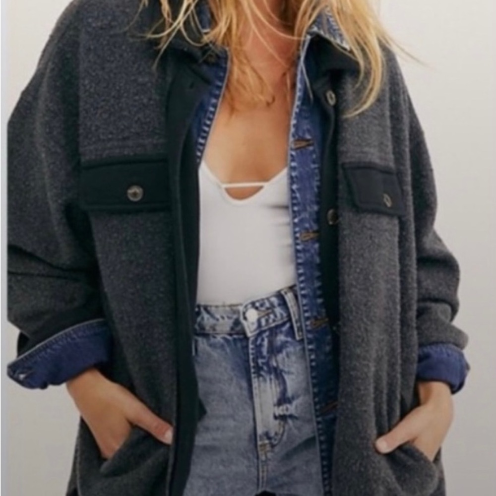 Free people ruby jacket never worn black